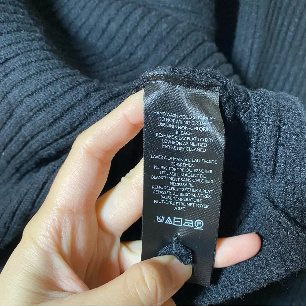 Anthropologie Oversized Slouchy Knit Pullover Sweater Chunky Asymmetric Size XL - Picture 8 of 9